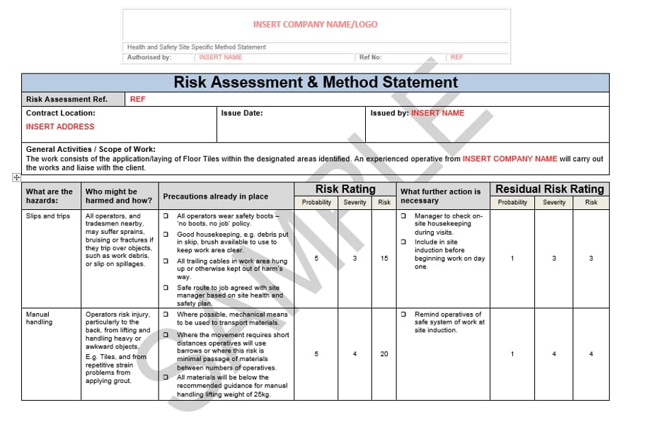 statement example safety