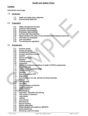 Health & Safety Policy for General Building Contractor 5