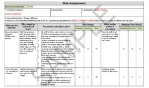 Risk Assessment & Method Statement for Cleaning of Void Property 4