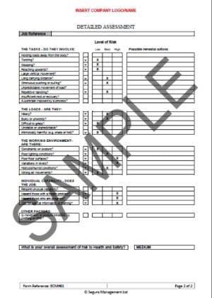 Manual Handling Risk Assessments Package 2