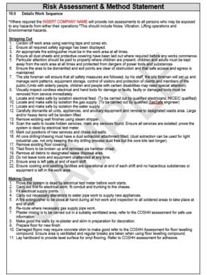 Risk Assessment & Method Statement for Retail Unit Fit Out 3