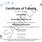 Asbestos Awareness Certificate