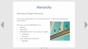 Working at height hierachy