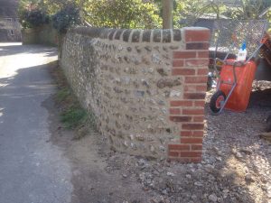 Repair of Flint Wall