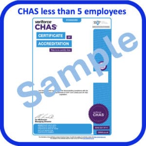 CHAS accreditation less than five employees