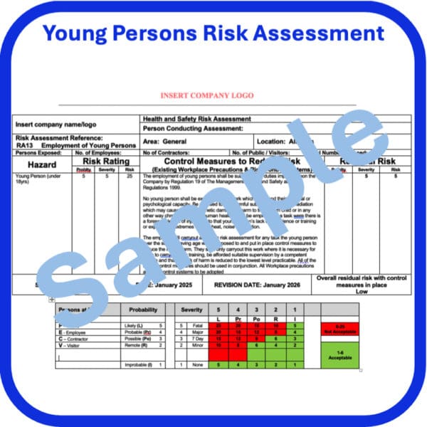 Young persons risk assessment