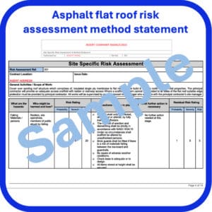 Asphalt flat roof risk assessment method statement