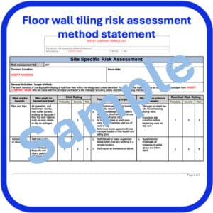 Floor wall tiling risk assessment method statement