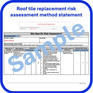 Roofing tile replacement risk assessment method statement