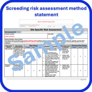 Screeding risk assessment method statement