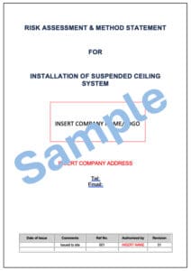 Suspended Ceiling Risk Assessment Method Statement - Seguro