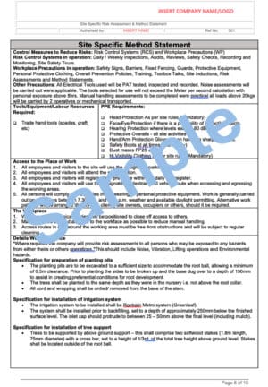 Tree Planting Risk Assessment Method Statement - Seguro H&S