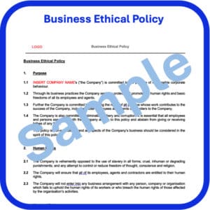 Business ethical policy