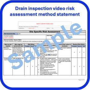 Drain inspection video risk assessment method statement