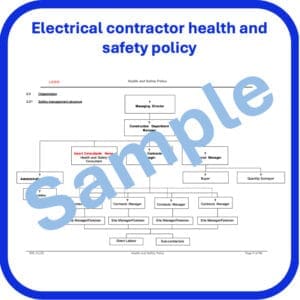 Electrical contractor health and safety policy