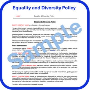 Equality and Diversity Policy