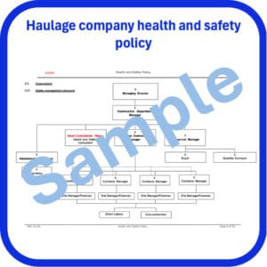 Haulage company health and safety policy