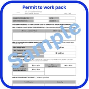 Permit to work pack