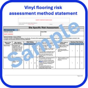 Vinyl floor risk assessment method statement