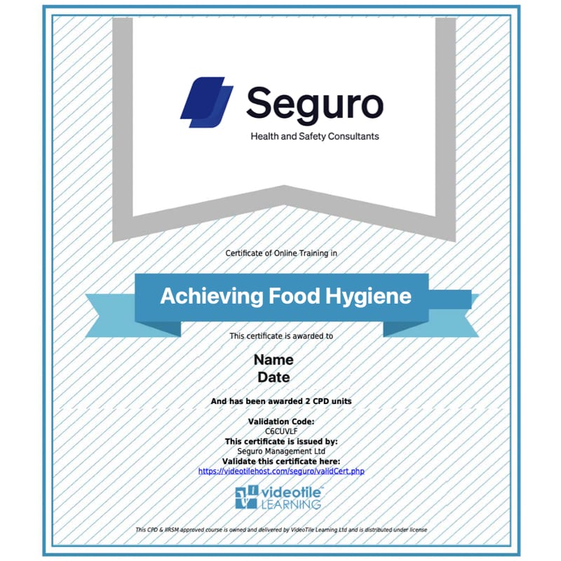 Achieving Food Hygiene Rating Level 5 eLearning Training